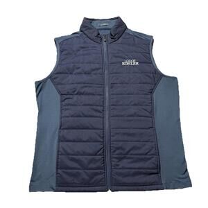 Turtleson Golf Vest Men's XL Blue Full Zip Sleeveless Quilted Embroidered Logo